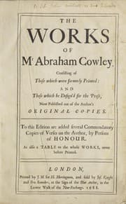 The works of Mr Abraham Cowley — Abraham Cowley