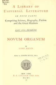Novum Organum — Francis Bacon