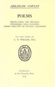 Poems — Abraham Cowley