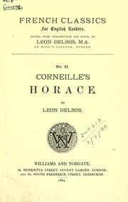 Horace. — Pierre Corneille