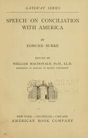 Speech on conciliation with America — Edmund Burke