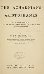 The  Acharnians of Aristophanes — Aristophanes