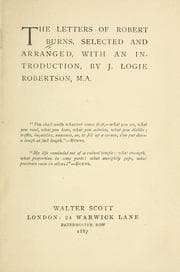 The letters of Robert Burns — Robert Burns