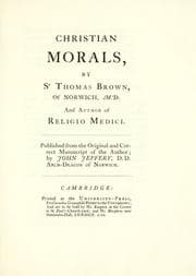 Christian morals — Thomas Browne