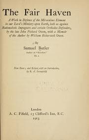 The fair haven — Samuel Butler
