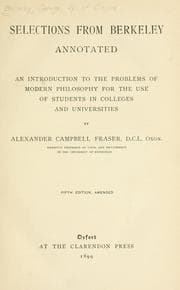 Selections from Berkeley, annotated. — George Berkeley