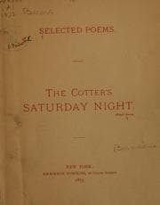 The cotter's Saturday night. — Robert Burns