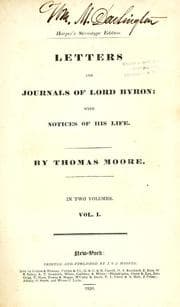 Letters and journals of Lord Byron — Lord Byron