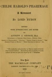 Childe Harold's pilgrimage — Lord Byron