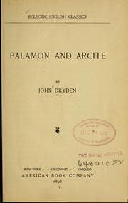 Palamon and Arcite — John Dryden