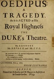 Oedipus — John Dryden