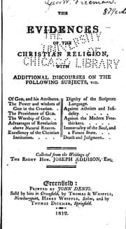The evidences of the Christian religion — Joseph Addison